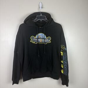 Rick and Morty Dimension C-137 Black Graphic Sweatshirt Size XL Embroidered